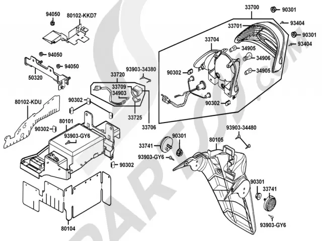 Piloto trasero Kymco Movie xl 125-150 2000-2007