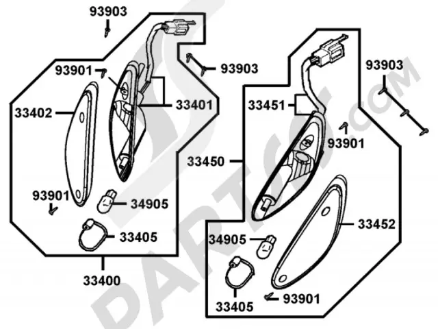 Intermitente delantero izquierdo Kymco Movie xl 125-150 2000-2007