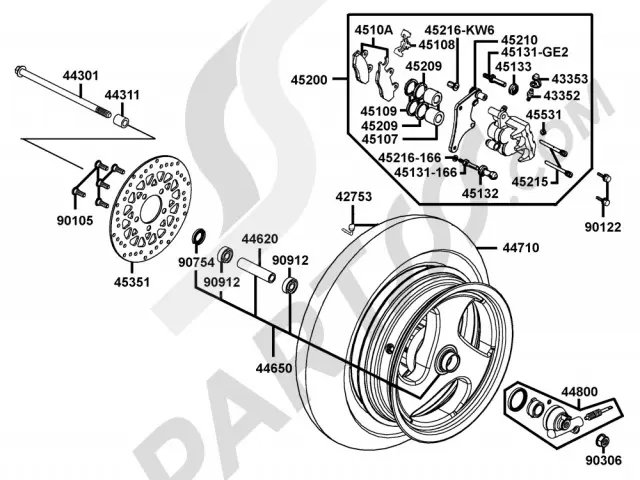 Pinza freno delantera Kymco Movie xl 125-150 2000-2007
