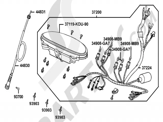 CABLE CUENTA KILOMETROS Kymco Movie xl 125-150 2000-2007