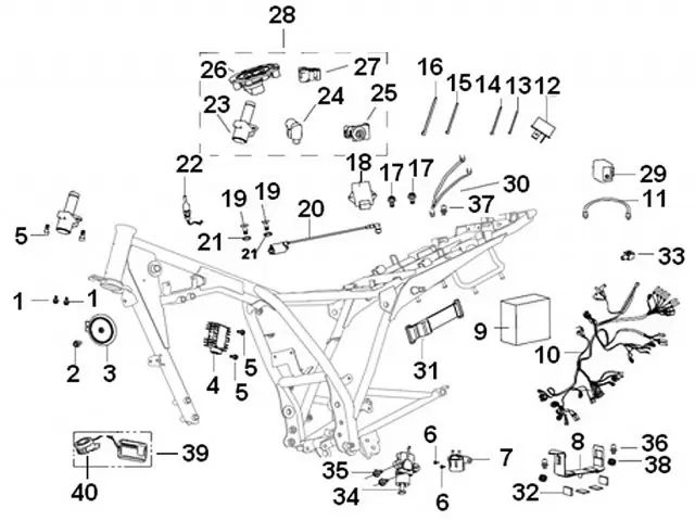 SISTEMA ELECTRICO COMPLETO Motos Asiáticas Keeway rks 125 2012 - 2018