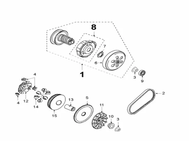 Campana de embrague Peugeot Satelis 125 2006-2008