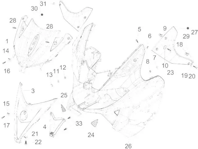Embellecedor carenado inferior izquierdo Gilera Nexus 125 2007-2008