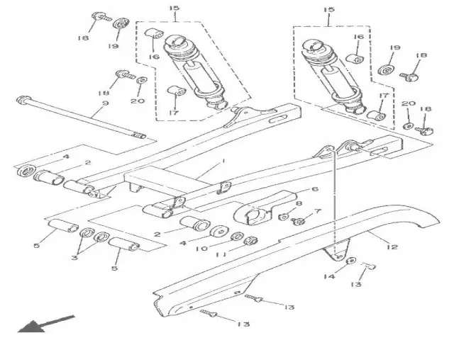 Cubre cadenas Yamaha Virago 250 1989-1996
