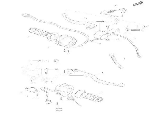 Piña luces derecha Hyosung Gt 125 - gtr 125 2009-2013