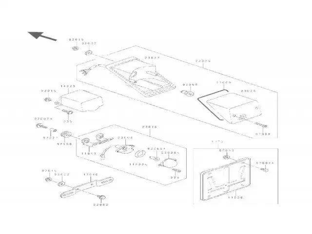 Piloto trasero Kawasaki kle 500 2005 - 2007