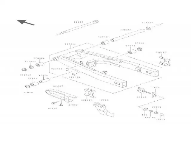 Guia cadena Kawasaki Kle 500 1991-1996