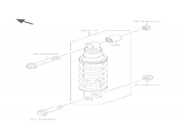 Amortiguador trasero Kawasaki Kle 500 1991-1996