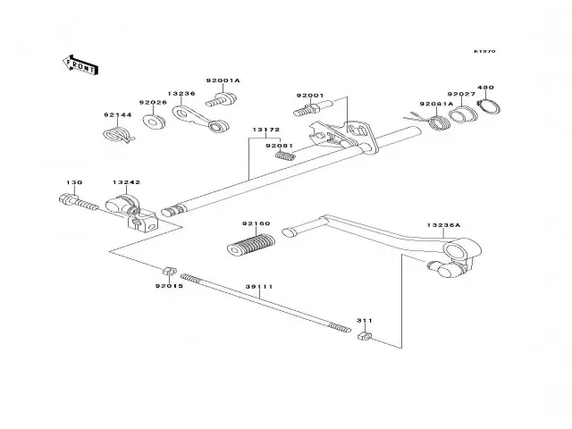 Palanca cambio Kawasaki Zzr 600 1990-1993