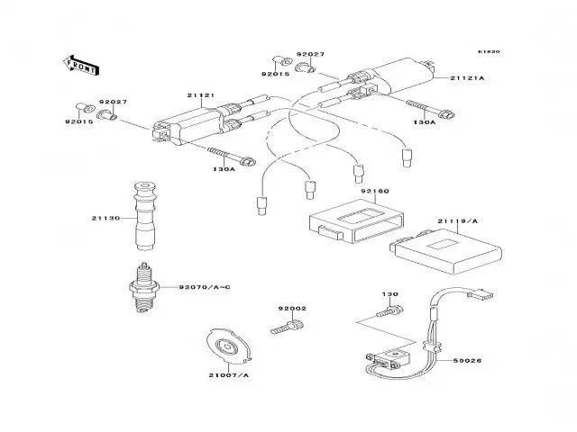Bobina alta 1-4 Kawasaki Zzr 600 1990-1993