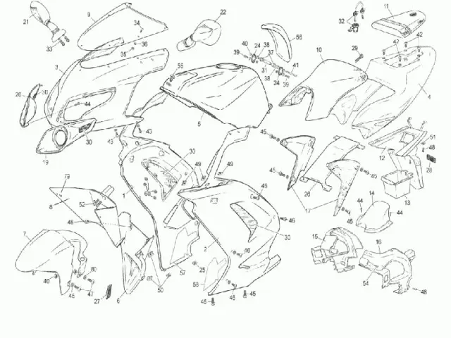 Protector basculante izquierdo Rieju Rs2 125 2006-2007