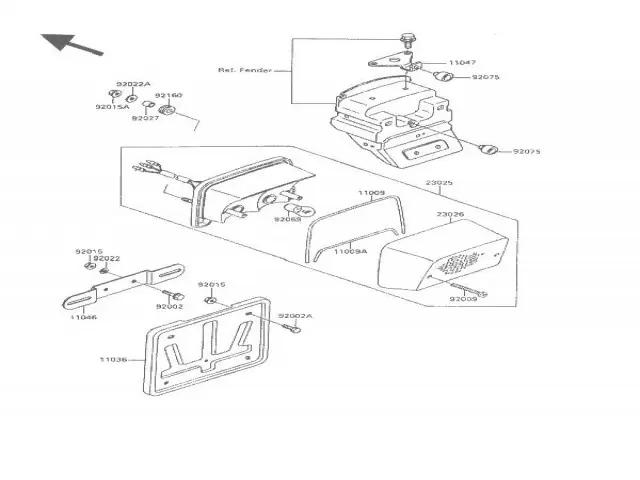 Piloto trasero Kawasaki Vulcan 500 1989-1995