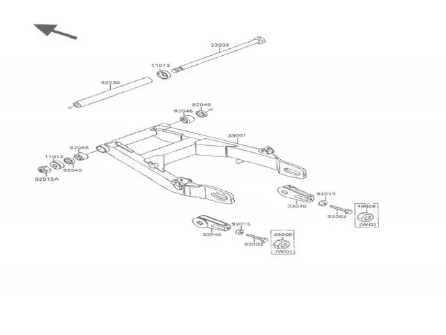 Basculante Kawasaki Vulcan 500 1989-1995