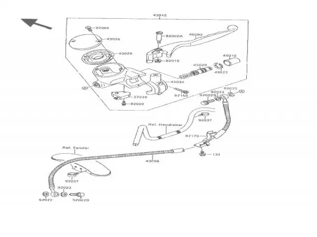 Latiguillo freno delantero Kawasaki Vulcan 500 1989-1995