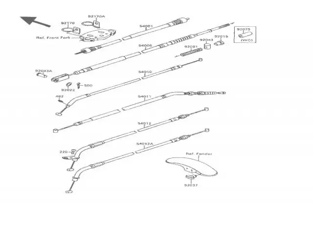 Cable embrague Kawasaki Vulcan 500 1989-1995
