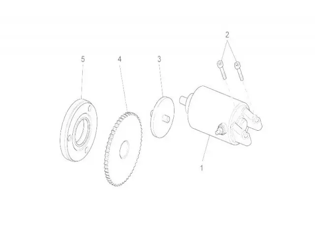 Piñon doble motor arranque Aprilia Scarabeo 125 - 200 cc 2007 - 2011