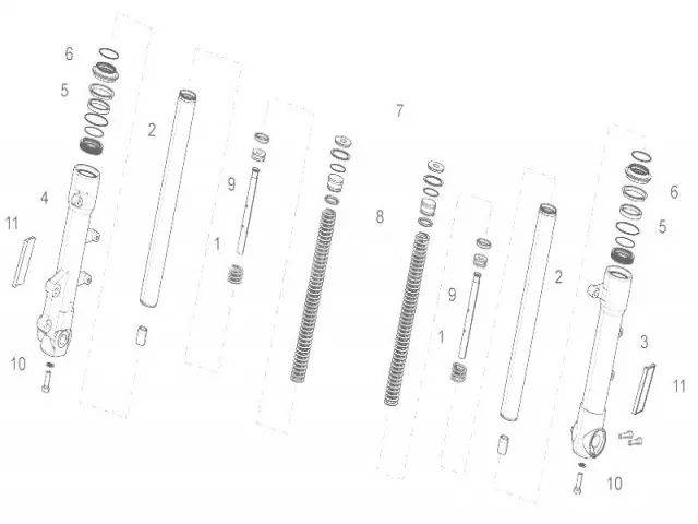 Barra completa derecha Aprilia Sportcity one 125 2008-2015