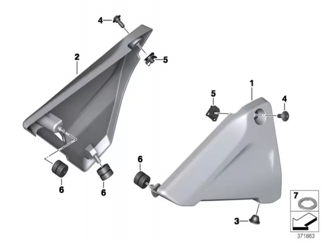 Cacha bateria derecha Bmw R1200 r 2015 - 2018
