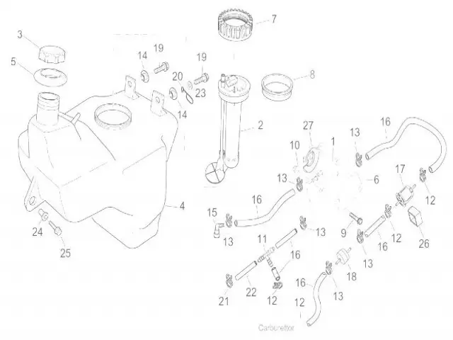 Aforador Aprilia Arrecife 200 2003-2004