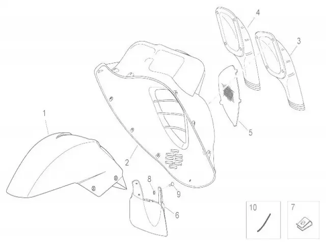 ALETA DELANTERA Aprilia Arrecife 200 2003-2004