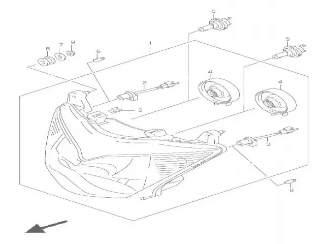 FARO carenada Suzuki Bandit 650 2005 - 2006 - 650 S - 650 N - 650 ABS
