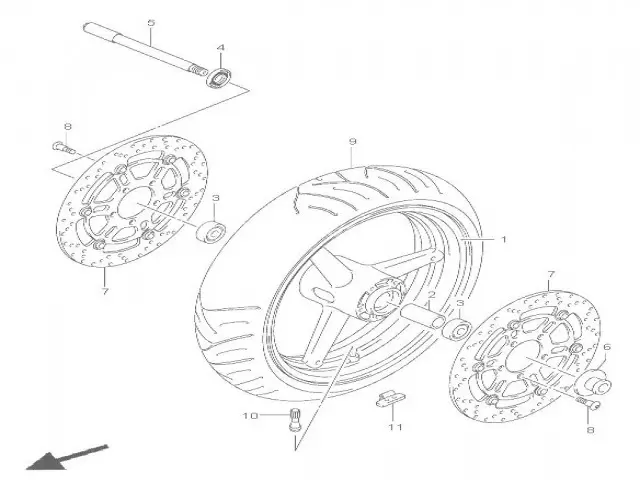 Rueda delantera Suzuki Bandit 650 2005 - 2006 - 650 S - 650 N - 650 ABS
