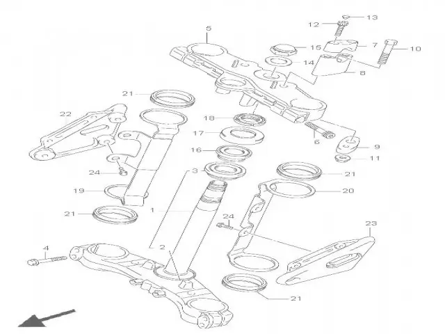 Soporte faro derecho Suzuki Bandit 650 2005 - 2006 - 650 S - 650 N - 650 ABS