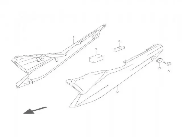 CACHA PEQUEÑA IZQUIERDA Suzuki Bandit 650 2005 - 2006 - 650 S - 650 N - 650 ABS