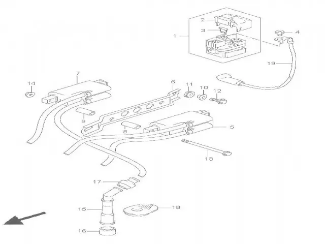 Bobina alta 1-4 Suzuki Bandit 650 2005 - 2006 - 650 S - 650 N - 650 ABS