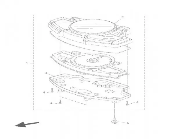 CARCASA INFERIOR DE RELOJES Yamaha R1 1000 cc 2007 - 2008