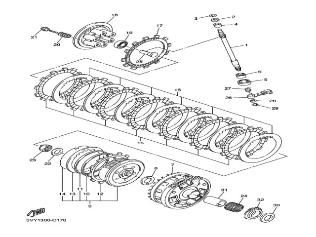 MAZA DE EMBRAGUE Yamaha R1 1000 cc 2004 - 2005