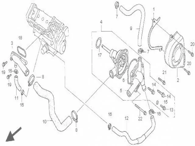 Tapa del piñon de ataque del motor Honda Cbr 900 919 cc 1998 - 1999