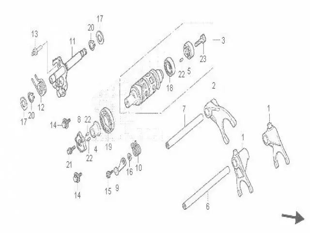 HORQUILLA CAMBIO Honda Cb 1000 r 2008 - 2018