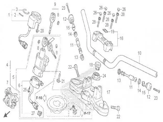 ANTENA CLAUSOR ORIGINAL Honda Cb 1000 r 2008 - 2018