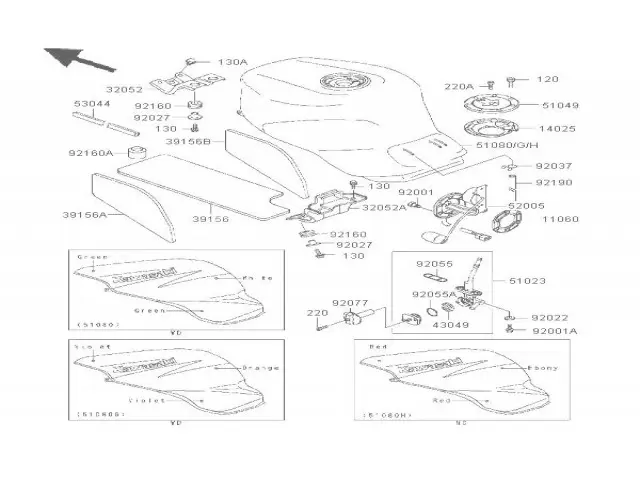 Aforador Kawasaki Zx9 r 900 cc 1994 - 1995