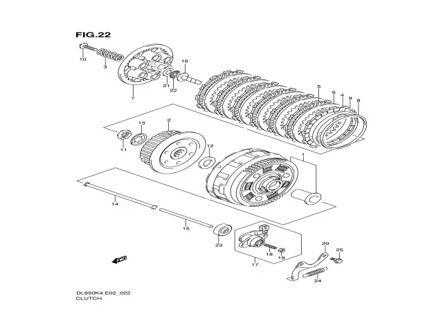 LEVA EMBRAGUE. Suzuki V-Strom 650 2004 - 2006, V-Strom 650 2007 - 2011 ( dl 650 )