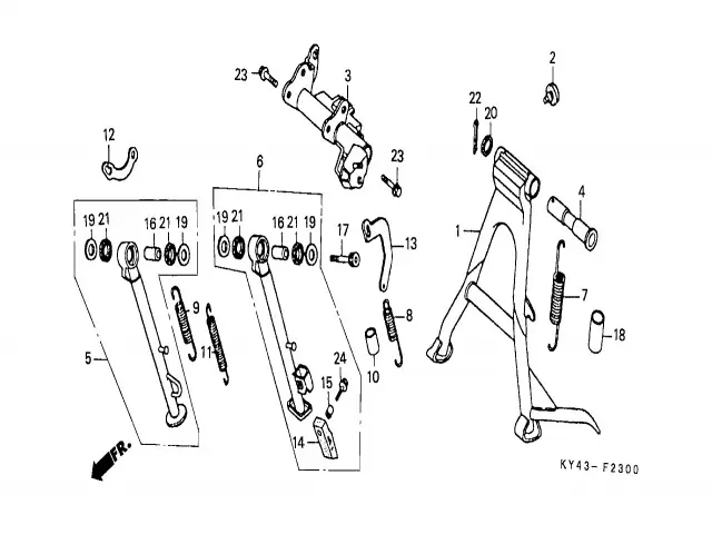 Caballete Honda Nsr 125 1990-1993