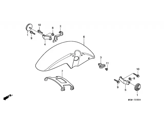 Aleta delantera Honda Cb 500 1998-2004