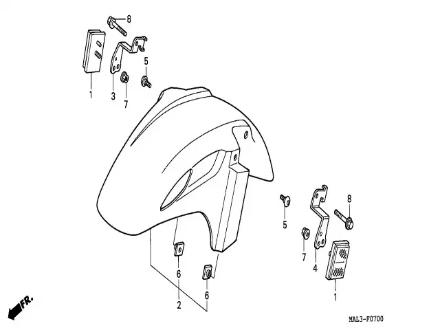 ALETA DELANTERA Honda Cbr 600 1997 - 1998