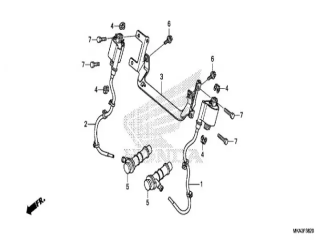 SOPORTE BOBINA DE ALTA Honda Nc 750 2018 - 2019