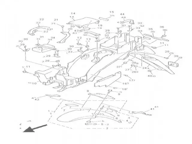 ALETA PORTA MATRICULA Yamaha Xj 900 diversion 1992 - 2000