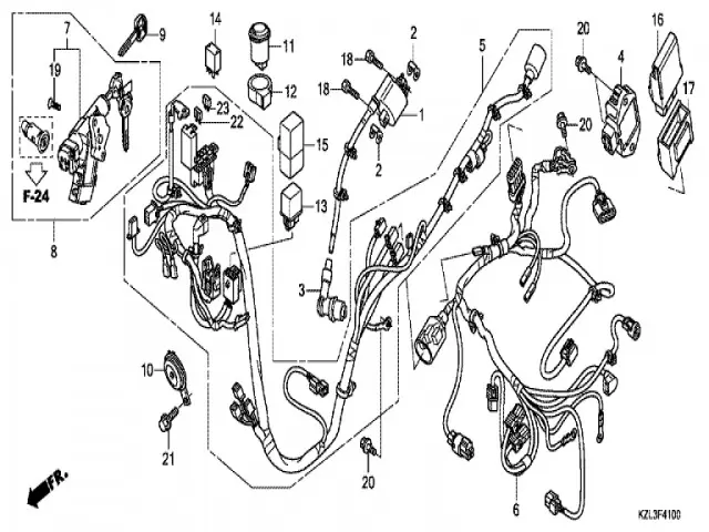 Sistema electrico completo Honda Vision Dio NSC 110 2011 - 2015