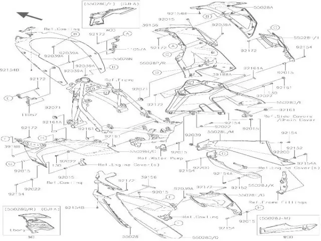AIREADOR IZQUIERDO Kawasaki Ninja 400 2018 - 2020