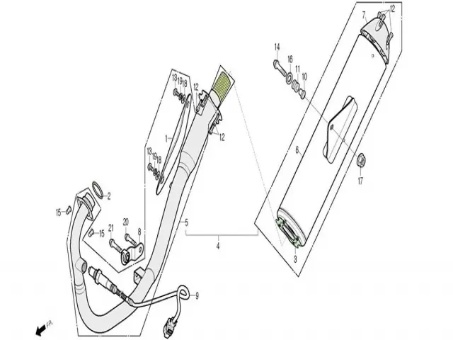 EMBELLECEDOR SALIDA SILENCIOSO Daelim Roadwin 250 r 2012 - 2015