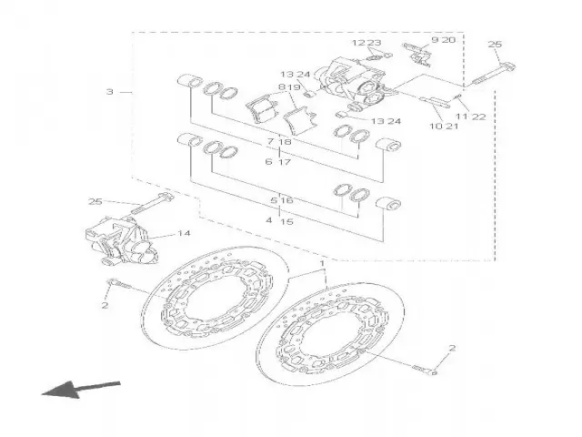 Tornillos pinzas freno delanteras Yamaha R6 r 600 cc 2008 - 2012