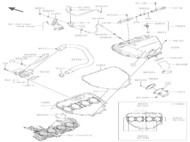 TUBO ENTRADA RAM AIR Kawasaki Ninja H2 SX , H2 SE y Ninja H2 SE Plus 2018 - 2024