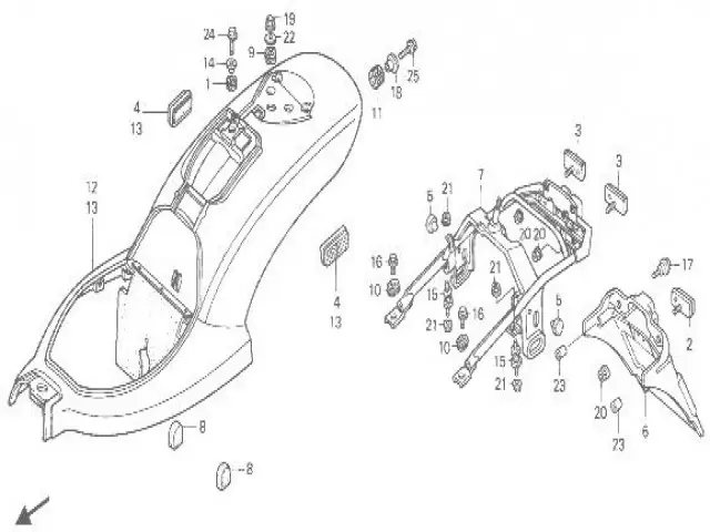 Subchasis Honda Shadow 600 1988-2001
