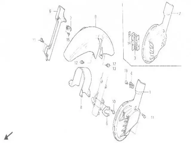 ALETA DELANTERA Honda Dominator 650 1988-1992