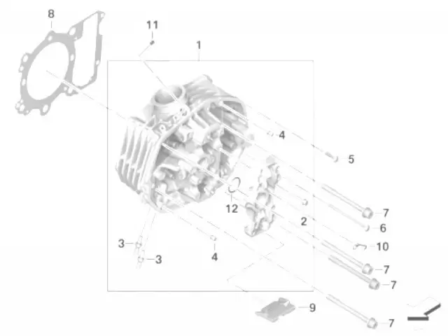 CULATA DERECHA  Bmw  r 1200gs lc 2013 - 2018