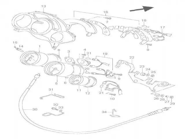 CABLE CUENTA KILOMETROS Suzuki Rf 600 1993-1995